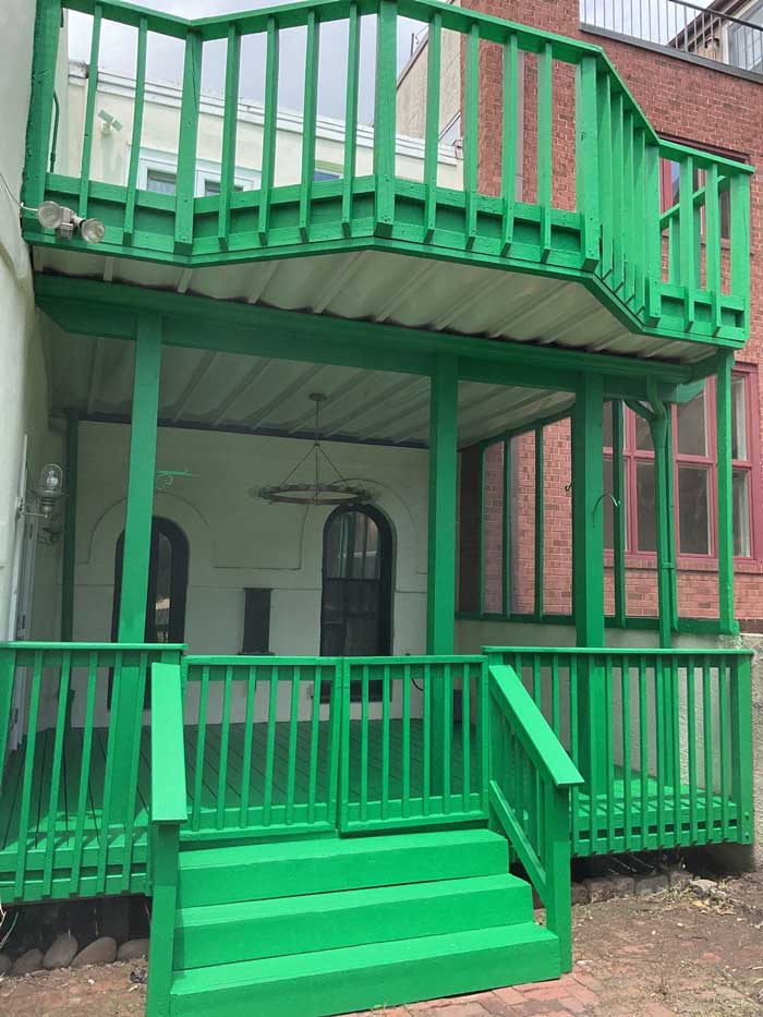 Green Exterior Painted House in Main Line, PA