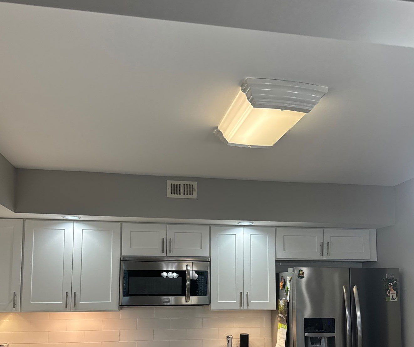 Warminster Painting company painting kitchen walls and ceiling